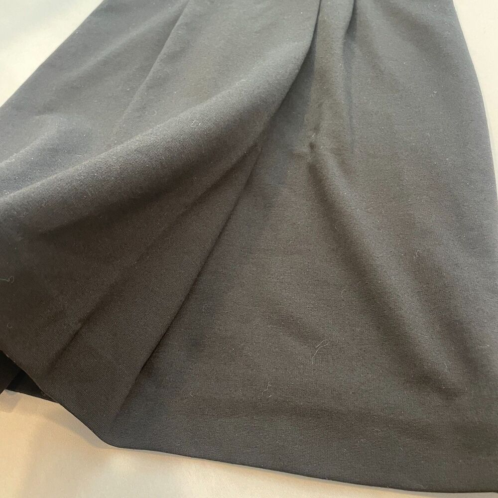 ~ Banana Republic 4 Dress Black Cocktail Sleeveless V Knee Midi Wrap S LBD - Picture 14 of 15